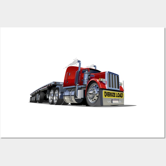 Cartoon oversize load transporter Wall Art by Mechanik